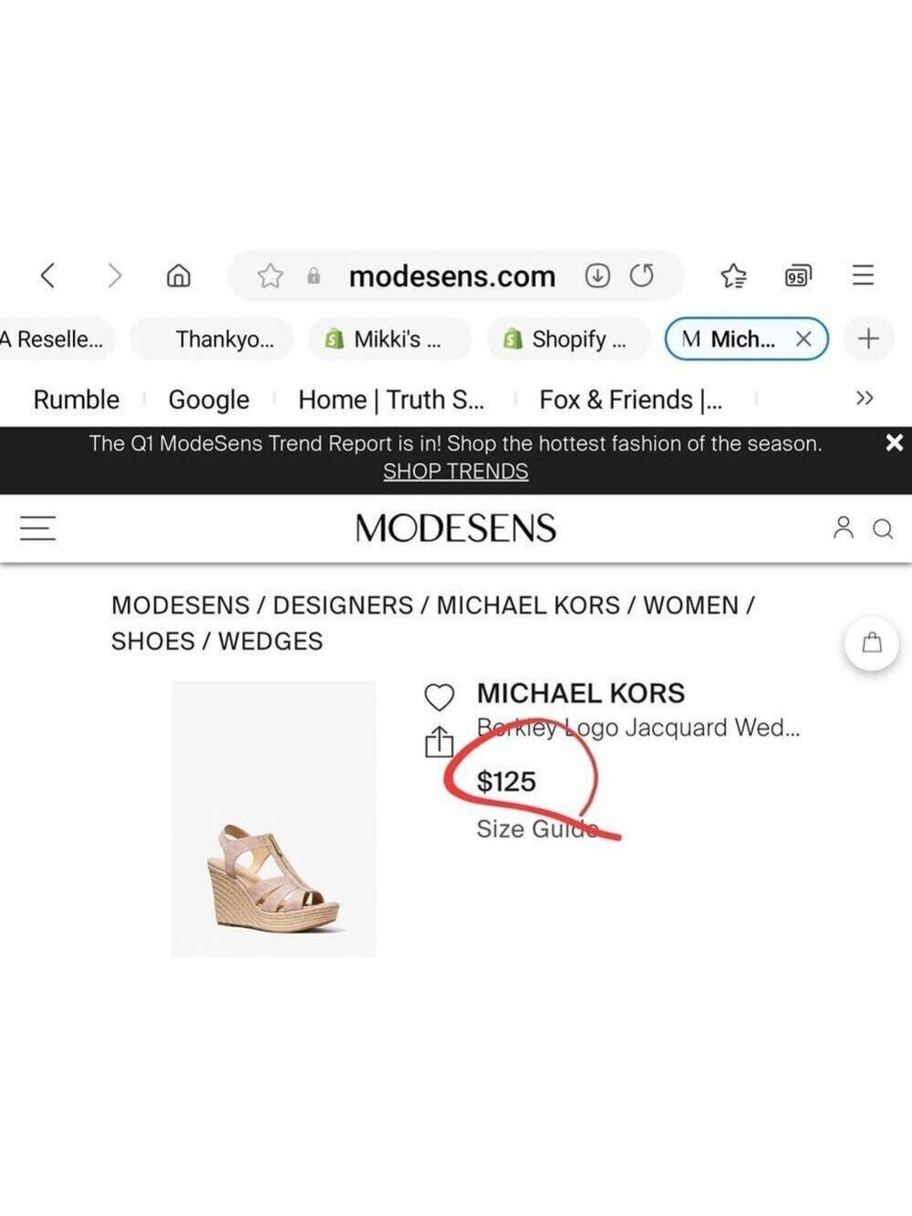 MICHAEL KORS PINK WEDGE SANDAL BERKLEY LOGO JACQUARD SIZE 10 - Picture 12 of 15